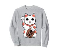 Japan Cat Figurine Maneki-Neko Bobtail Good Luck Fortune Sudadera