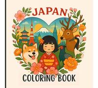 Japan Coloring Book - Easy & Relaxing Landmarks, Nature, Wildlife & Cultural Scenes for Kids, Teens & Adults | Cute Travel Gift for Japan Lovers