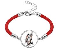 Japan Culture Ninja Lucky - Pulsera de cuerda roja hecha a mano