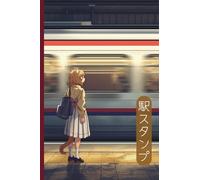 Japan Eki Stamp Book | Cute Kawaii Anime Cat Girl Watching Train | 4 x 6 Passport Sized Collection Book: Start Your Own Travel Stamp Collection