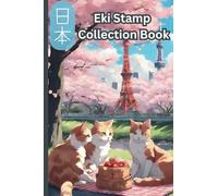 Japan Eki Stamp Book | Kawaii Cat Picnic Cover | 4 x 6 passport sized collection book: Japan Travel Journal Stamp Book