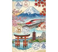 JAPAN EKI STAMP BOOK: The Ultimate Traveler's Collection: A Portable Collection Journal for Japanese Train Station and Temple Eki Stamps - 5.5 x 8.5 for Eki Ink Stamps