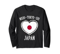 Japan Flag Heart Nishi-Tokyo-Shi City Manga Larga