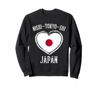 Japan Flag Heart Nishi-Tokyo-Shi City Sudadera