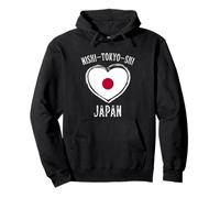 Japan Flag Heart Nishi-Tokyo-Shi City Sudadera con Capucha