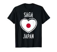 Japan Flag Heart Saga City Camiseta
