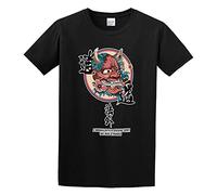 Japan Hip Hop Evil Devil Print Men's T-Shirt Unisex Black Cotton Hip Hop Print tee Shirts 3XL