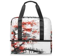 Japan Iandscape - Bolsa de lona deportiva para mujeres, hombres, niños y niñas, 21 L, para fin de semana, para viajes, gimnasio, yoga, color, Big, Organizador de bolsas