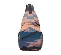 Japan Mount Fuji - Bolsa bandolera con estampado de paisaje para mujeres y hombres, bolsa cruzada de viaje con un solo hombro