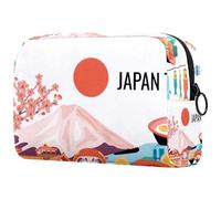 Japan Mount Fuji - Bolsa de cosméticos para mujer, neceser de viaje, bolsa organizadora de maquillaje grande con cremallera, multicolor, 18.5x7.5x13cm/7.3x3x5.1in, Neceser