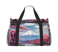Japan Mount Fuji - Bolsa de transporte para fin de semana con estampado de paisaje de viaje para mujer, Negro -, Talla única