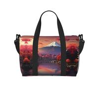 Japan Mount Fuji - Bolsas de lona para viajes, ligeras para artículos personales, para mujeres, gimnasio y hombres, Negro -, Talla única