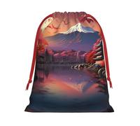Japan Mount Fuji - Bolsas de Navidad con cordón para fiestas, reutilizables, para caramelos, bodas, San Valentín