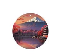 Japan Mount Fuji Landscape - Juego de tarjetas de fragancia redondas, ambientador colgante de lavanda para decoración del hogar, 10 o 24 piezas