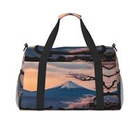 Japan Mount Fuji Landscape Weekender Overnight Carry On Bag para mujeres y hombres, perfecta para viajeros frecuentes, Black, Talla única