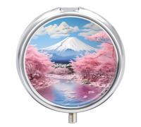 Japan Mount Fuji - Pastillero portátil pequeño con 3 compartimentos, organizador de píldoras para bolsillo
