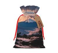 Japan Mount Fuji Scenery Print Christmas Drawstring Holiday Candy Bag Christmas Sacos Reutilizables Bolsas de regalo de fiesta