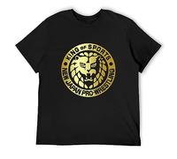 Japan Pro Wrestling Men's T-Shirt Unisex Black Cotton Hip Hop Print tee Shirts S