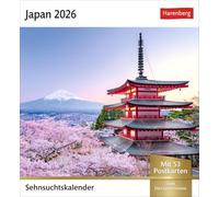 Japan Sehnsuchtskalender 2026 - Wochenkalender mit 53 Postkarten: Fernweh in einem Foto-Kalender zum Aufstellen. Die schönsten Landschaften und Städte ... in einem Tischkalender. Auch zum Aufhängen