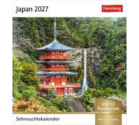 Japan Sehnsuchtskalender 2027 - Wochenkalender mit 53 Postkarten: Fernweh in einem Foto-Kalender zum Aufstellen. Die schönsten Landschaften und Städte Japans in einem Tischkalender.