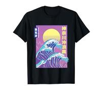 Japan Vaporwave Japanese Great Wave of Kanagawa Camiseta