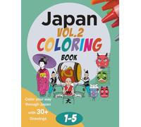 Japan Vol. 2 Themed Coloring Book for Toddlers & Pre-schoolers (English Edition) for Children