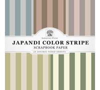 Japandi Color Stripe Scrapbook Paper: 20 Double-Sided Sheets for Scrapbooking, Junk Journals, Card Making, Decoupage, Origami, Paper Crafts, DIY Projects and Mixed Media