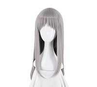 Japanese Anime Blend S Kanzaki Hideri Aus Straight Long Silver gray Cosplay Wig Halloween Costume Play Wigs For Women + Wig Cap