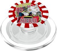 Japanese Anime Cat Samurai. Manga Anime Neku Cat PopSockets PopGrip para MagSafe