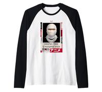 Japanese Anime Character with Fur Mask Bring The Unexpected Camiseta Manga Raglan