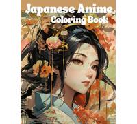 Japanese Anime Coloring Book: Beautiful Anime with Floral Elements; Male and Female Characters