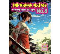 „Japanese Anime Coloring Pages for Kids, Teens, and Adults” No. 8. Jarosław Perek - Creative Colorful Worlds A4 8.5x11 inches
