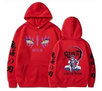 Japanese Anime Graphic Hoodie | Long Sleeve Pullover Sweatshirt | Unisex Casual Cotton Blend (3XL,Rojo)