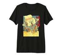 Japanese Anime Toilet Paper Monster Attack, Vintage Poster Camiseta Premium