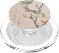 Japanese Art | Birds White-Eyes on a Branch of Peach Tree PopSockets PopGrip para MagSafe