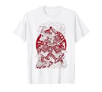 Japanese Art Cat Ninja Ukiyo-e Anime Style Samurai Cat Camiseta