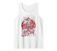 Japanese Art Cat Ninja Ukiyo-e Anime Style Samurai Cat Camiseta sin Mangas