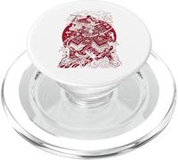 Japanese Art Cat Ninja Ukiyo-e Anime Style Samurai Cat PopSockets PopGrip para MagSafe