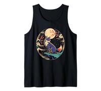 Japanese Art Kitsune Fox Japan Camiseta sin Mangas