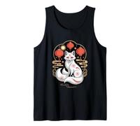 Japanese Art Kitsune Fox Japan Camiseta sin Mangas