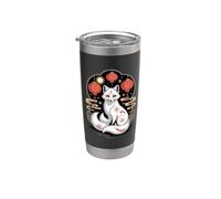 Japanese Art Kitsune Fox Japan Vaso térmico de acero inoxidable de doble pared