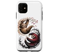 Japanese Art Lazy Sloth Good and Devil Sloths Carcasa para iPhone 11