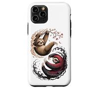 Japanese Art Lazy Sloth Good and Devil Sloths Carcasa para iPhone 11 Pro