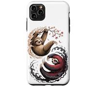 Japanese Art Lazy Sloth Good and Devil Sloths Carcasa para iPhone 11 Pro MAX