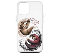 Japanese Art Lazy Sloth Good and Devil Sloths Carcasa para iPhone 12/12 Pro