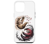Japanese Art Lazy Sloth Good and Devil Sloths Carcasa para iPhone 12 Pro MAX