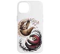 Japanese Art Lazy Sloth Good and Devil Sloths Carcasa para iPhone 14 Plus
