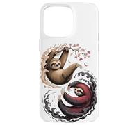 Japanese Art Lazy Sloth Good and Devil Sloths Carcasa para iPhone 15 Pro MAX