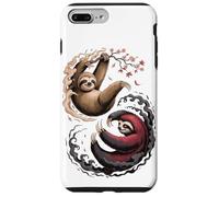 Japanese Art Lazy Sloth Good and Devil Sloths Carcasa para iPhone 7 Plus/8 Plus