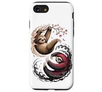 Japanese Art Lazy Sloth Good and Devil Sloths Carcasa para iPhone SE (2020) / 7/8